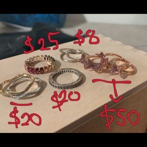 Swarovski, kate spade, nordstorm rack rings